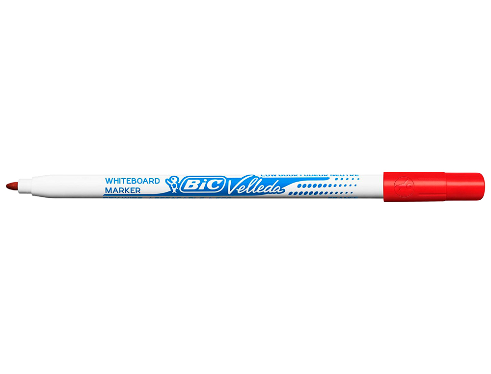 MARCADOR BIC VELLEDA FINO PARA QUADRO PONTA REDONDA 1,5 MM VERMELHO