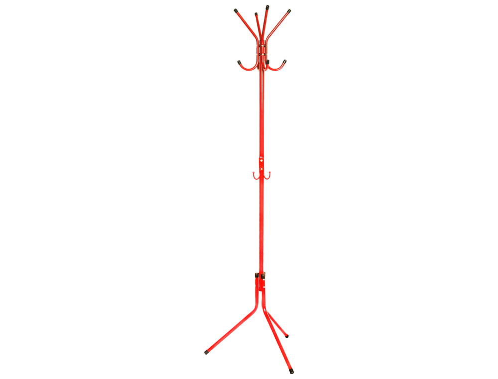 CABIDE METALICO Q-CONNECT VERMELHO 8 SUPORTES 173X51 CM