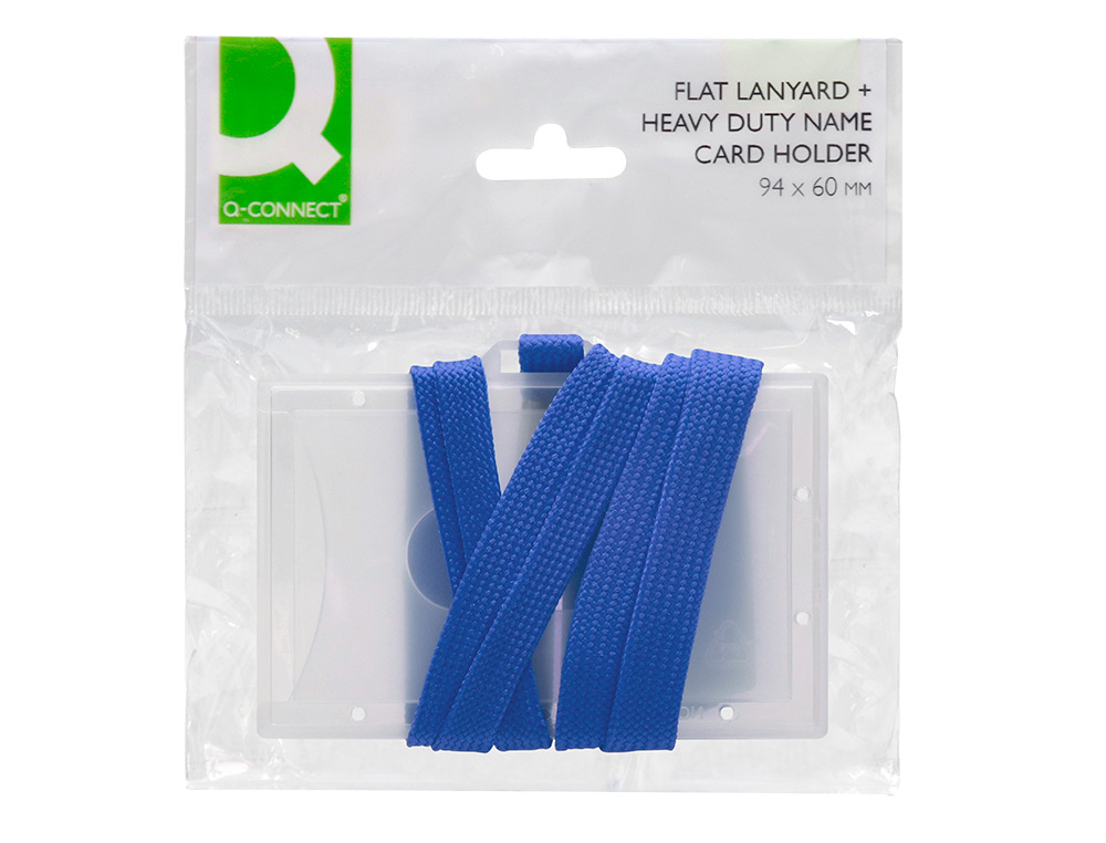 IDENTIFICADOR Q-CONNECT KF17112 COM CORDAO PLANO AZUL E ABERTURA LATERAL 94X60 MM