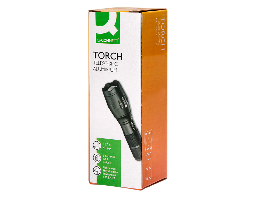 LANTERNA Q-CONNECT KF18748 INCLUI 3 PILHAS AAA