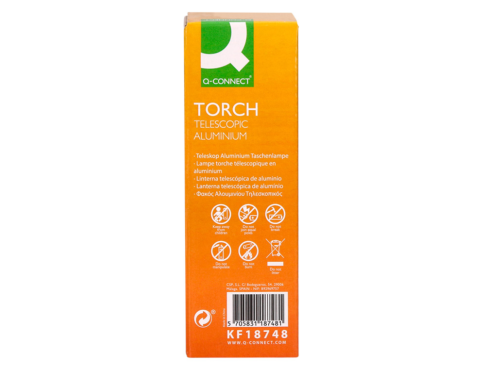 LANTERNA Q-CONNECT KF18748 INCLUI 3 PILHAS AAA