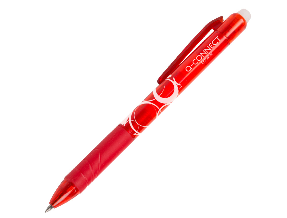 ESFEROGRAFICA Q-CONNECT RETRATIL APAGAVEL 0,7 MM COR VERMELHO