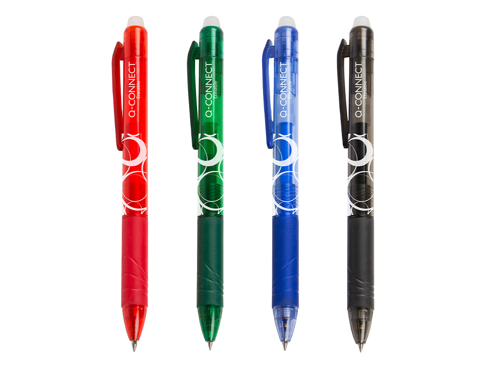 ESFEROGRAFICA Q-CONNECT RETRATIL APAGAVEL 0,7 MM COR VERMELHO