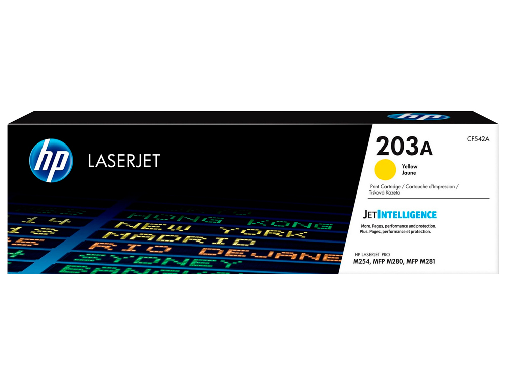 TONER HP 203A LASERJET PRO M254 / MFP M280 / MFP M281 AMARELO 1300 PAG