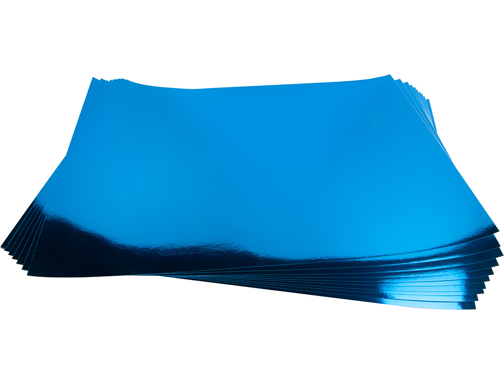 CARTOLINA LIDERPAPEL METALIZADA 50X65 CM 235 GR AZUL