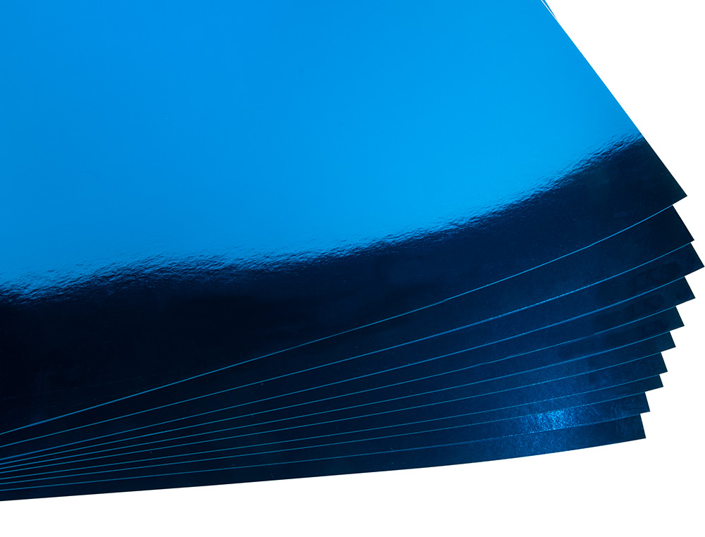 CARTOLINA LIDERPAPEL METALIZADA 50X65 CM 235 GR AZUL
