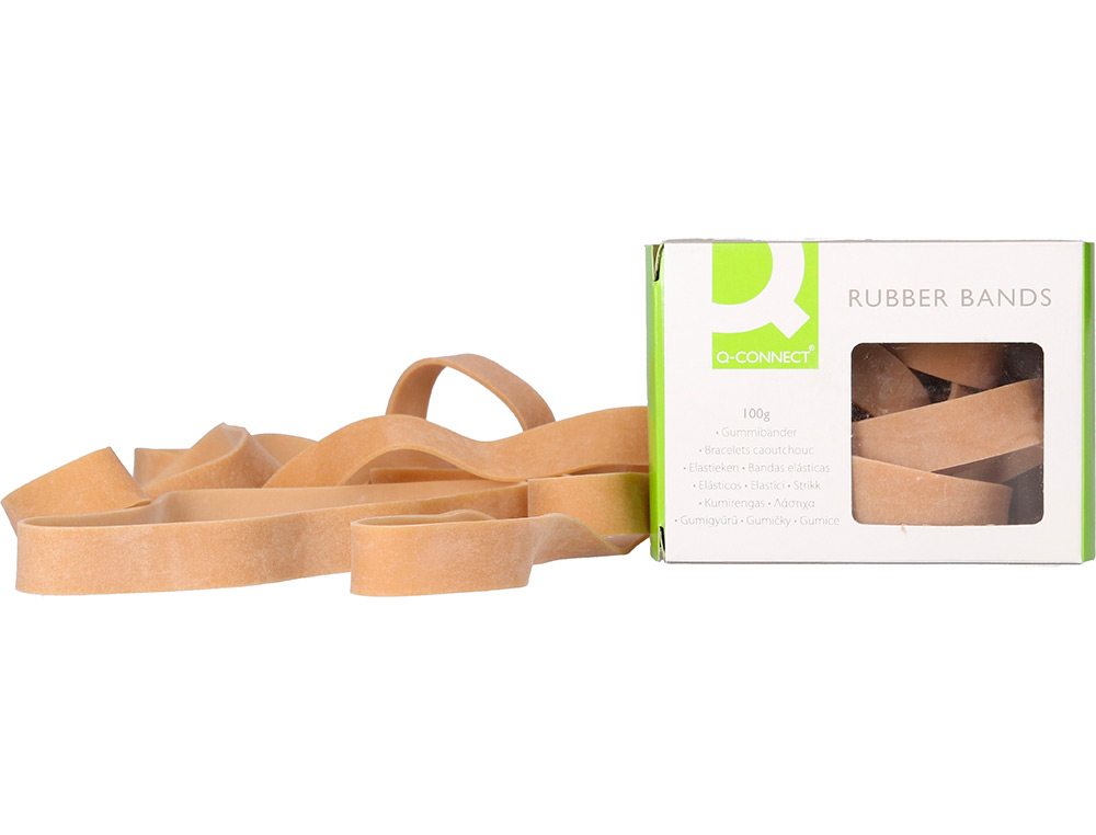 BANDAS ELASTICAS Q-CONNECT 100 GR 70 X 5 MM NUMERO 7