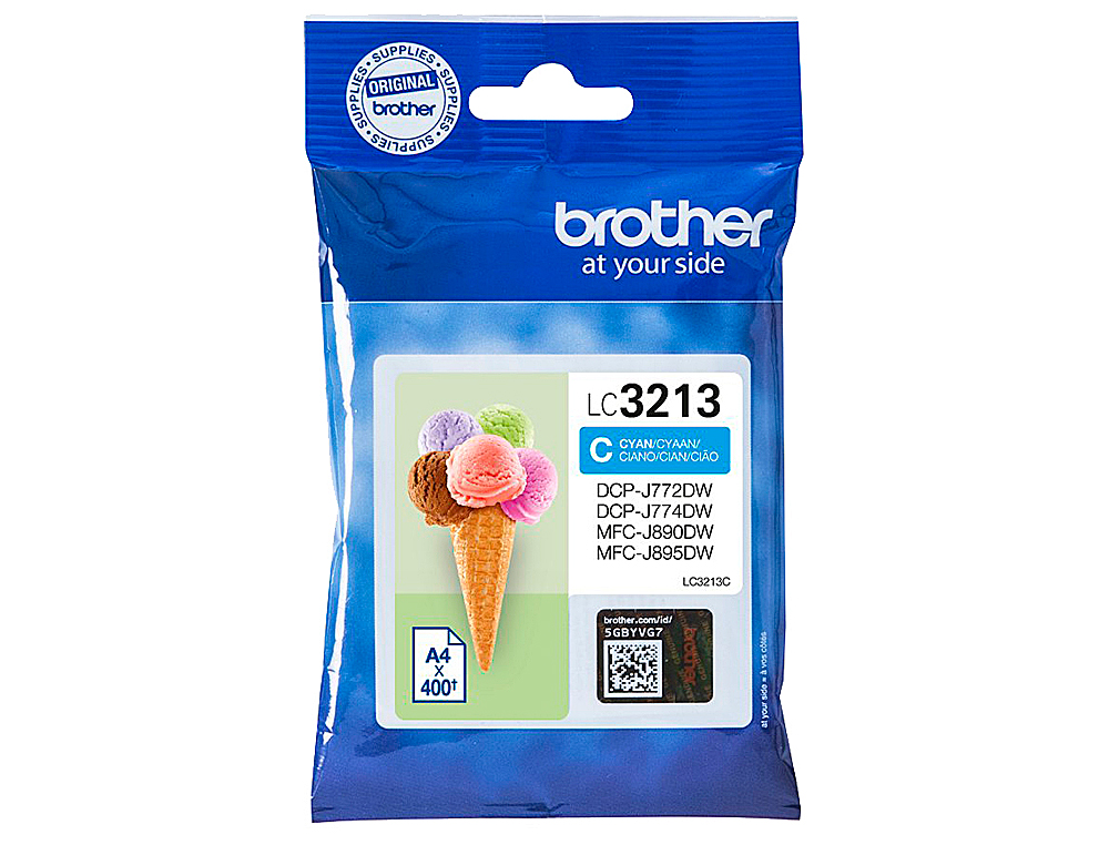 TINTEIRO BROTHER LC3213 DCP-J572 / DCP-J772 / DCP-J774 / MFC-J890 / MFC-J895 CIAN 400 PAG