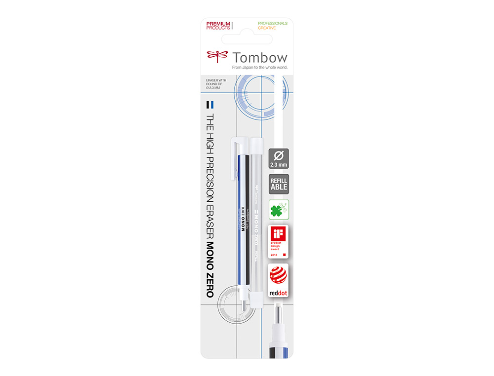 PORTA BORRACHA TOMBOW MONOCROMO ZERO PONTA REDONDA 2,3 MM DIAMETRO