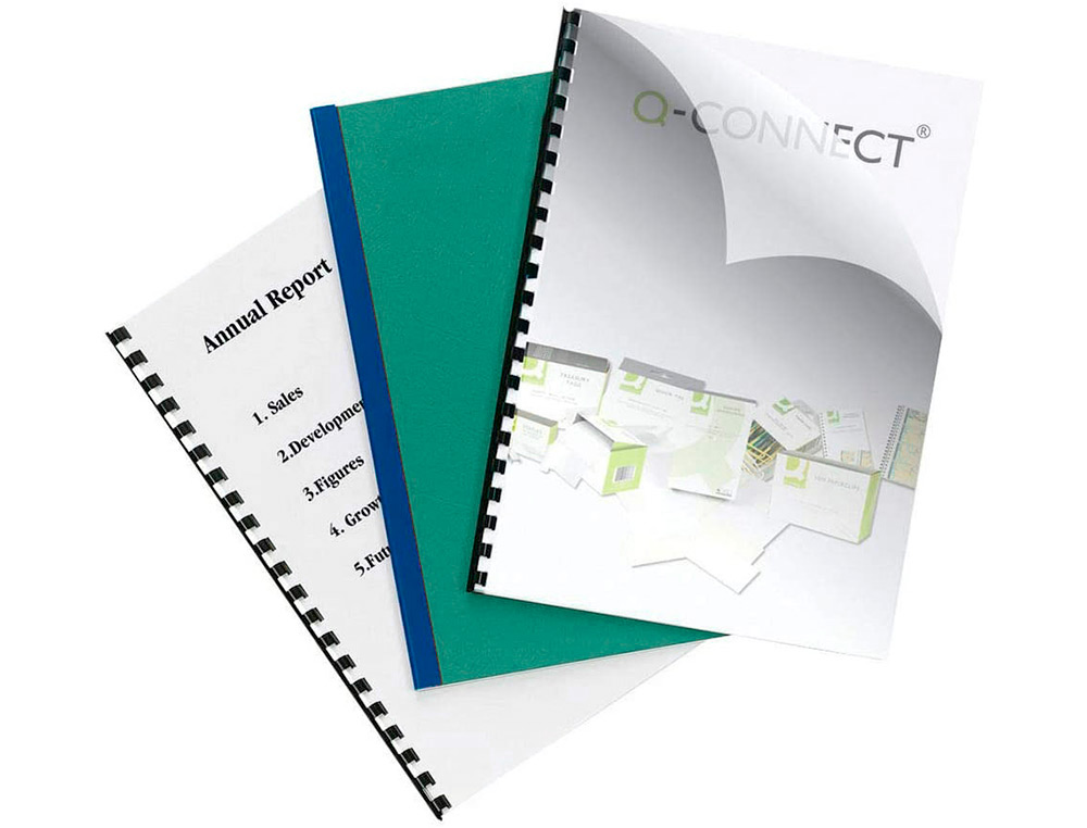 CAPA DE ENCADERNACAO Q-CONNECT PVC DIN A4 OPACA VERDE 180 MICRONS PACK DE 100 UNIDADES