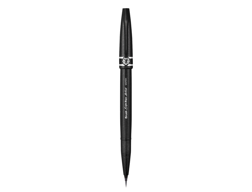 CANETA PINCEL PENTEL ARTIST COR PRETO