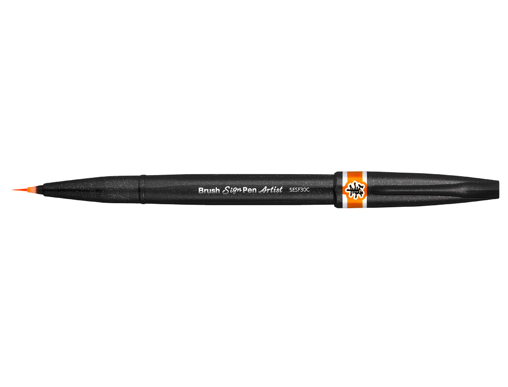 CANETA PINCEL PENTEL ARTIST COR LARANJA