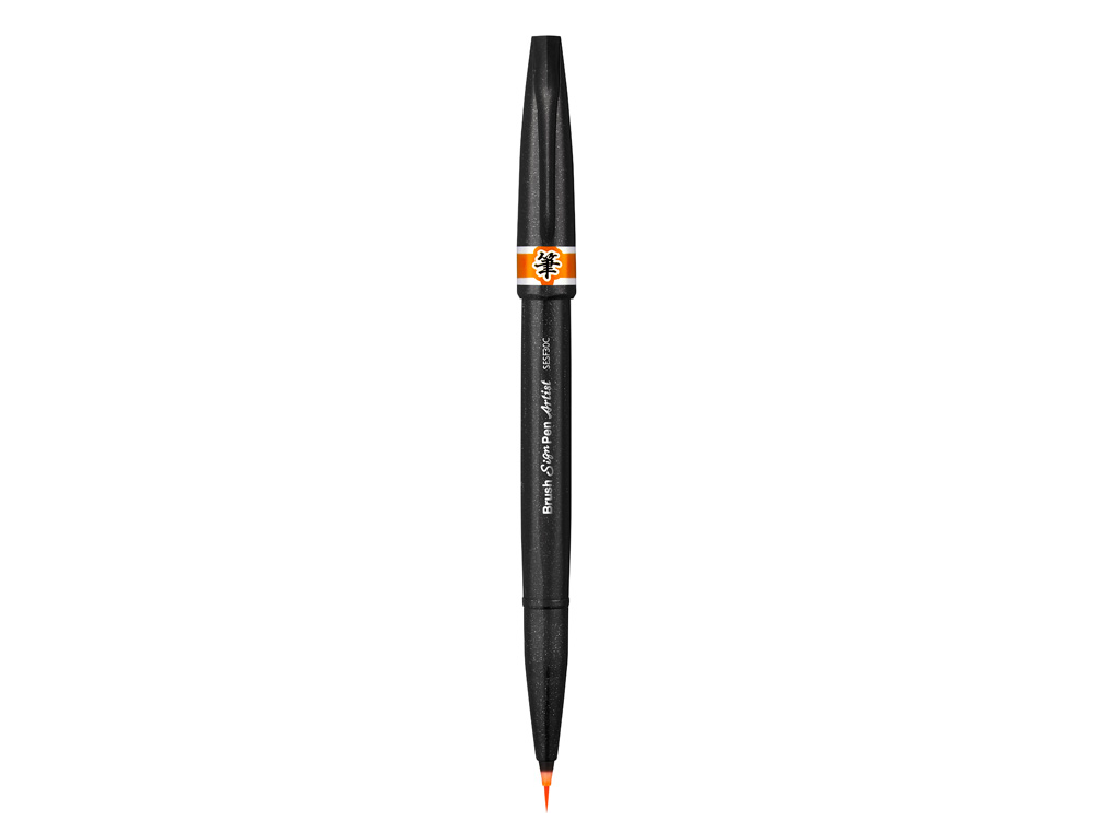 CANETA PINCEL PENTEL ARTIST COR LARANJA