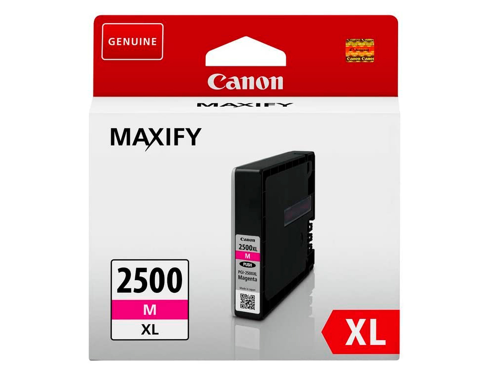 TINTEIRO CANON PGI 2500 XL MAXIFY IB4050 / MB5050 / MB5150 / MB5155 / MB5350 / MB5450 MAGENTA 1295 PAGINAS