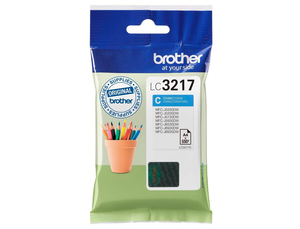 TINTEIRO BROTHER LC3217C MFCJ6530 / MFC-J6935 CIAN 550 PAGINAS