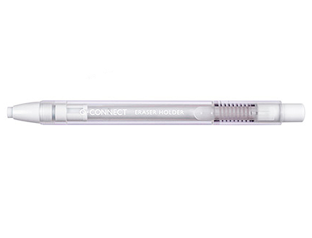 PORTA BORRACHA Q-CONNECT COM CLIP PONTA REDONDA COR BRANCA 5X90 MM
