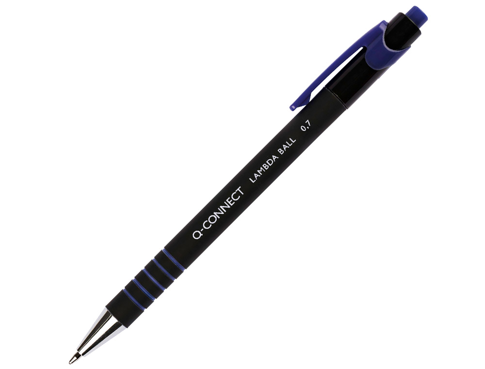 ESFEROGRAFICA Q-CONNECT RETRATIL COM GRIP 0,7 MM COR AZUL