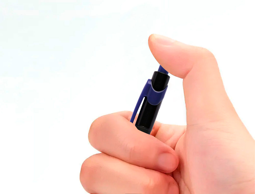 ESFEROGRAFICA Q-CONNECT RETRATIL COM GRIP 0,7 MM COR AZUL