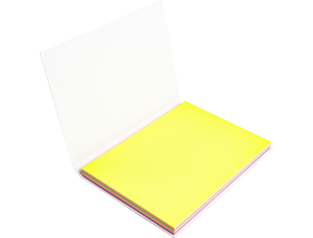 BLOCO DE NOTAS MAGNETICAS Q-CONNECT 70X100 MM 100 FOLHAS 5 CORES FLUORESCENTES