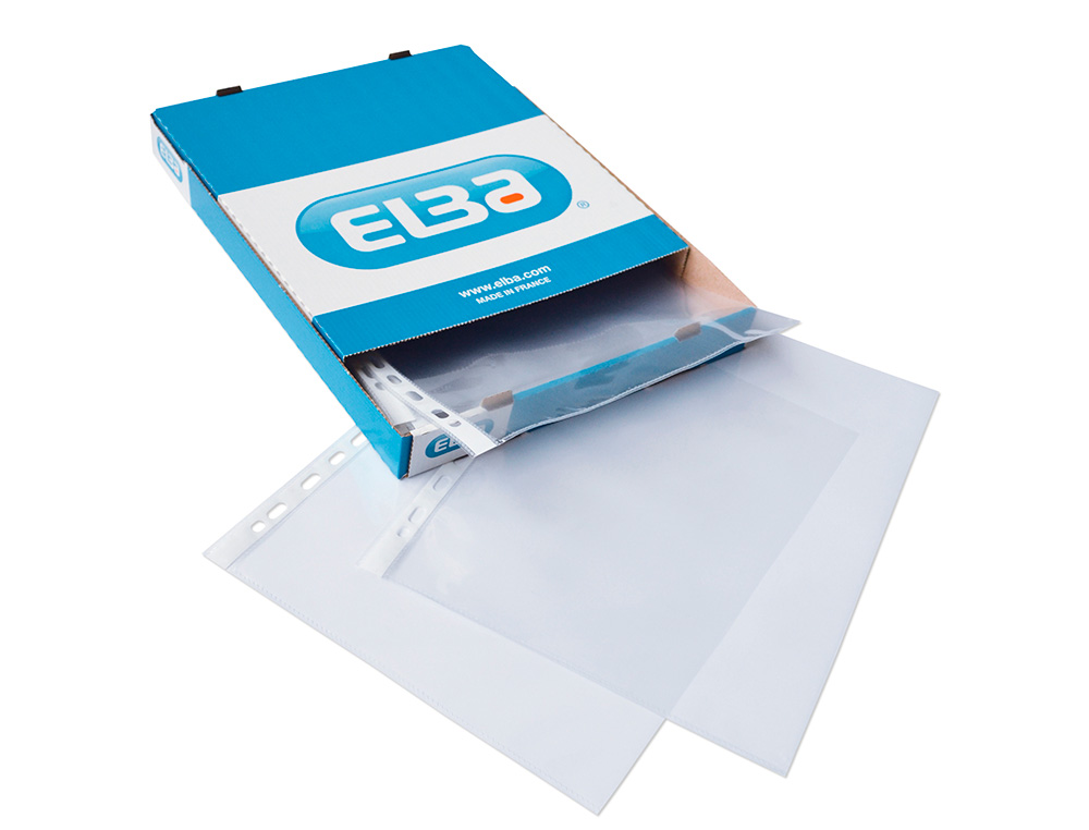 BOLSA CATALOGO/MICA ELBA STANDARD DIN A4 70 MICRONS CRISTAL CAIXA DE 100 UNIDADES