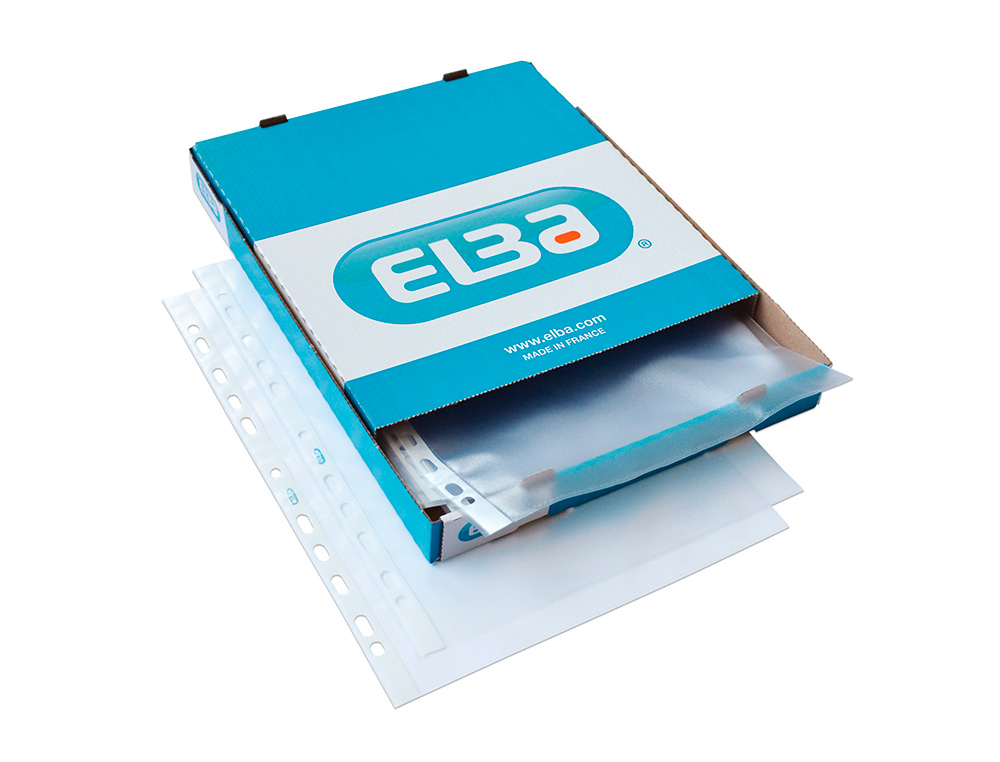BOLSA CATALOGO/MICA ELBA STANDARD DIN A4 90 MICRONS PELE LARANJA CAIXA DE 100 UNIDADES