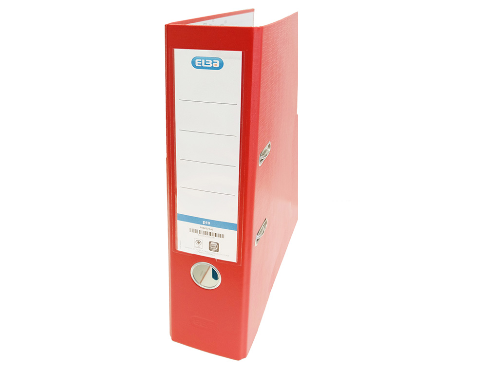 PASTA DE ALAVANCA ELBA CARTAO FORRADO PVC COM RADO TOP FOLIO LOMBADA 80 MM VERMELHO
