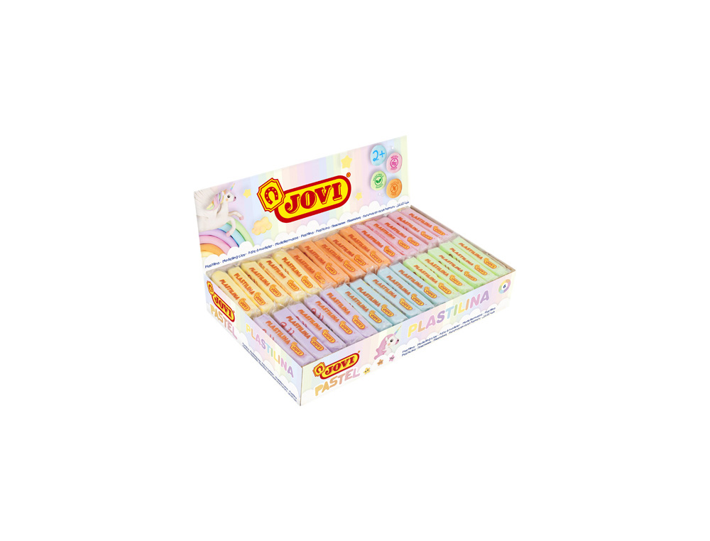 PLASTICINA JOVI 70 50 GR CAIXA 30 CORES PASTEL SORTIDAS