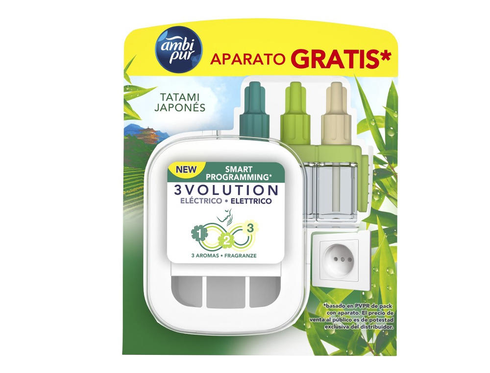 AMBIENTADOR AMBI PUR ELECTRICO 3 VOLUTION JAPONES RECARGA 21,5 ML