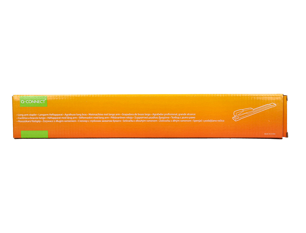 AGRAFADOR Q-CONNECT KF02292 METALICA BRACO LARGO CAPACIDADE 20 FOLHAS USA AGRAFES 24/6 E 26/6 COR PRETA