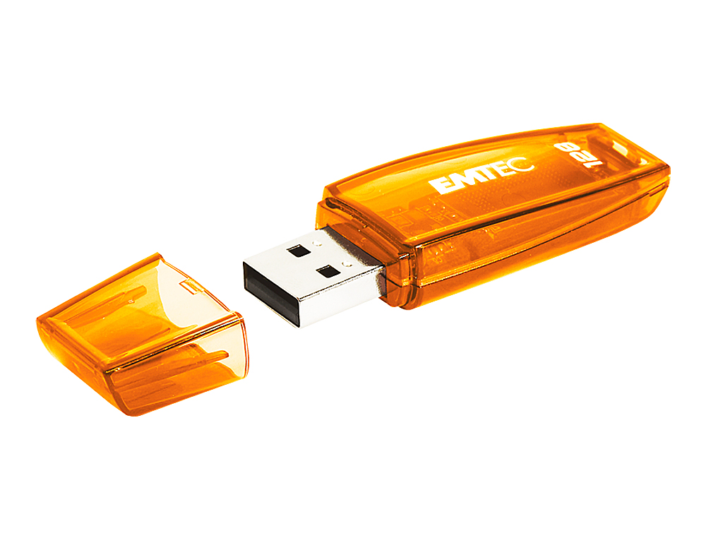 PEN DRIVE EMTEC FLASH C410 128 GB 2.0 LARANJA