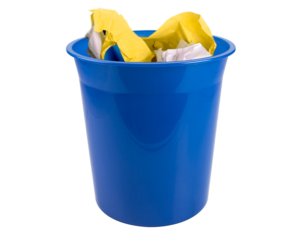 CESTO PLASTICO Q-CONNECT AZUL TRANSLUCIDO 13 LITROS