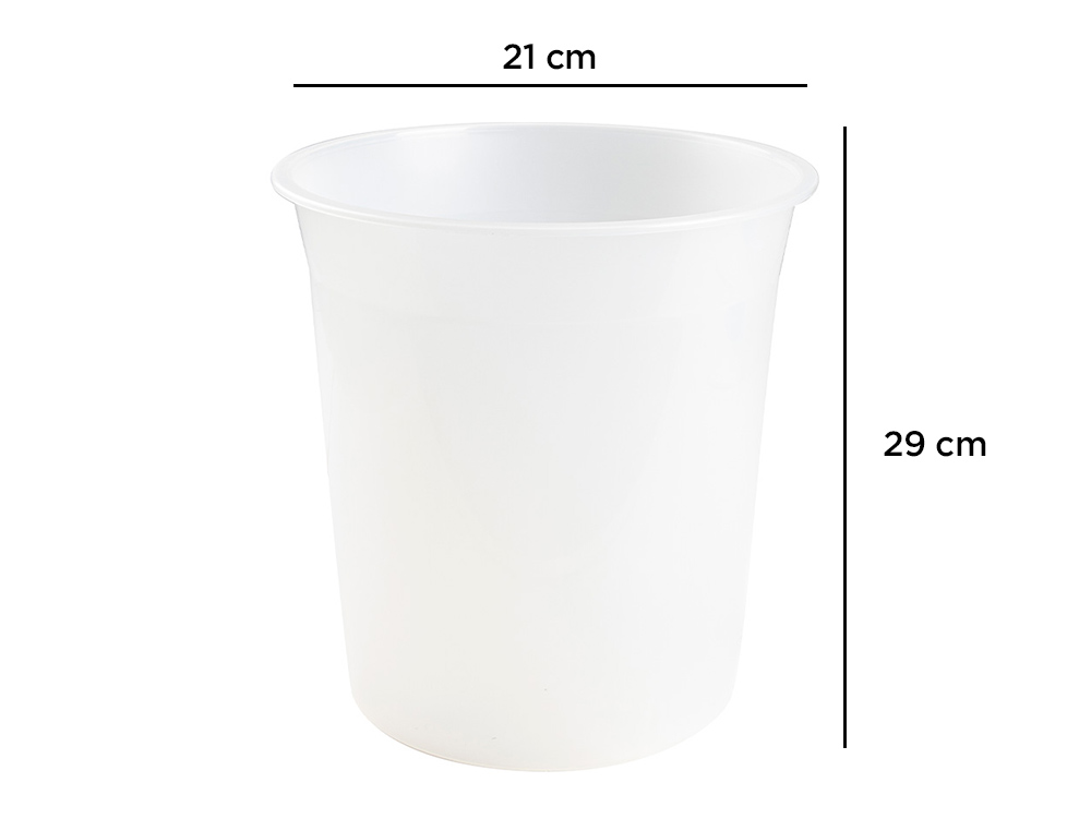 CESTO PLASTICO Q-CONNECT TRANSPARENTE 13 LITROS