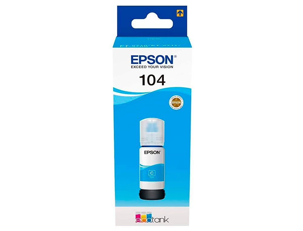 TINTEIRO EPSON ECOTANK 104 ET-2710 / 2711 / 2712 / 2720 / 2726 / 4700 CIAN 7500 PAGINAS