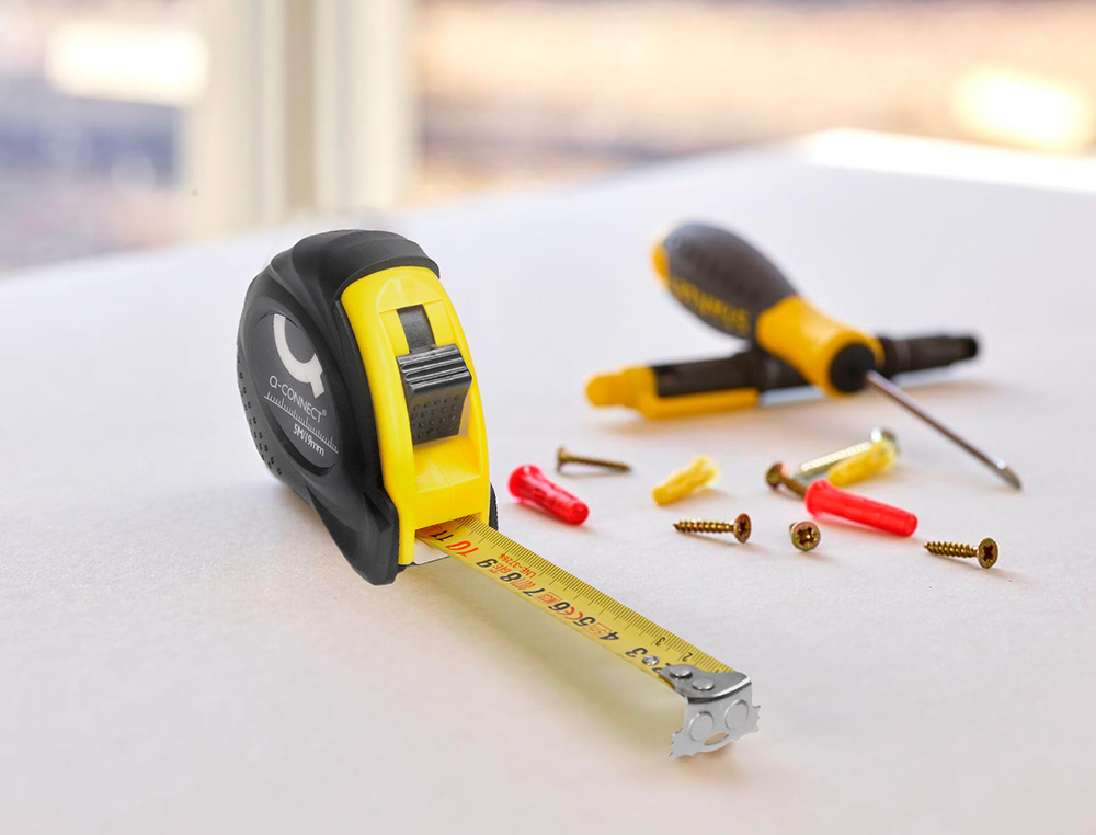 FITA METRICA Q-CONNECT DE 8 MT MATERIAL ANTICHOQUE 23 MM DE COMPRIMENTO