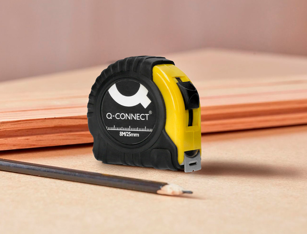 FITA METRICA Q-CONNECT DE 8 MT MATERIAL ANTICHOQUE 23 MM DE COMPRIMENTO