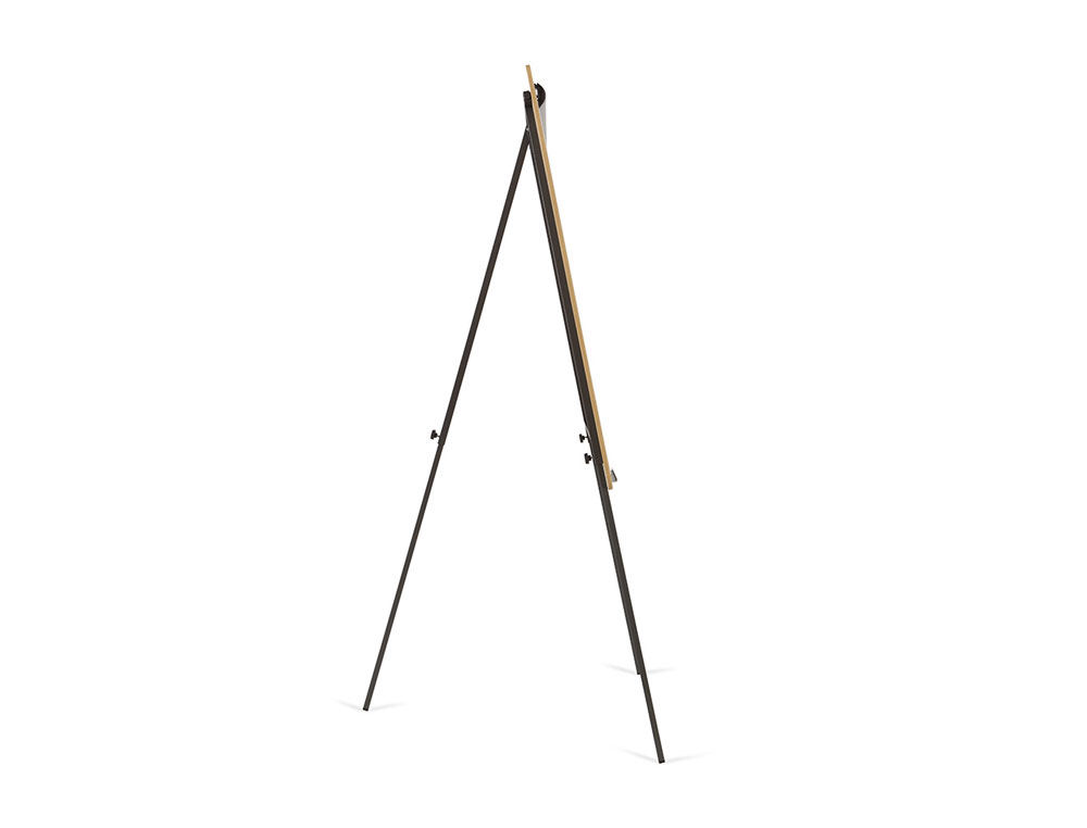 QUADRO BRANCO ROCADA COM TRIPE LACADO MAGNETICO BRACO EXTENSIVEL TABULEIRO COR CARVALHO 69X99 CM ALTURA