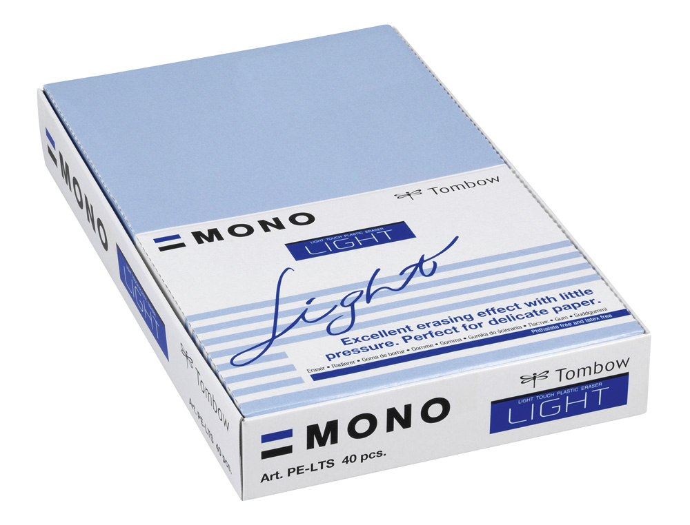 BORRACHA TOMBOW MONO LIGHT CAIXA DE 40 UNIDADES