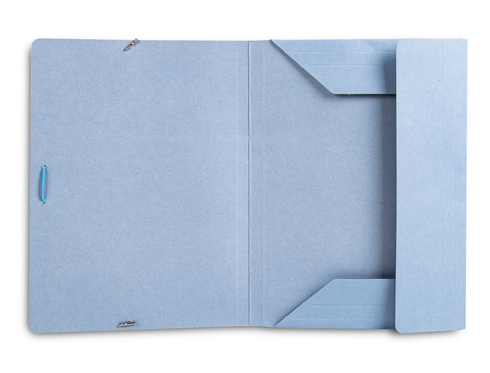 PASTA DE ELASTICOS LIDERPAPEL FOLIO COM ABAS AZUL
