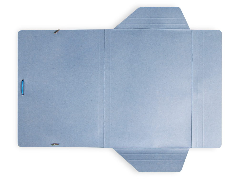 PASTA DE ELASTICOS LIDERPAPEL FOLIO COM ABAS AZUL