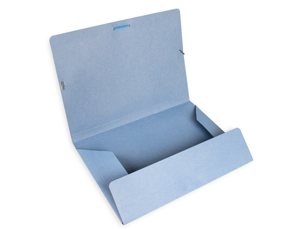 PASTA DE ELASTICOS LIDERPAPEL FOLIO COM ABAS AZUL