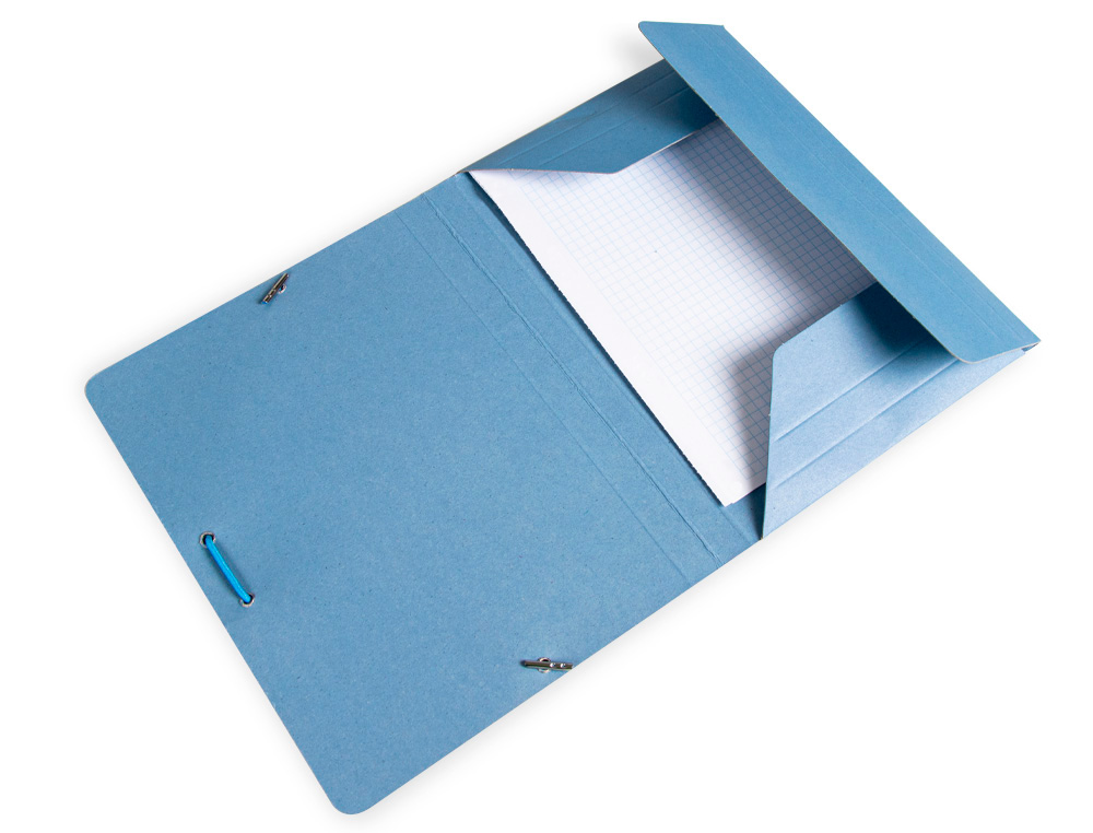 PASTA DE ELASTICOS LIDERPAPEL QUARTO COM ABAS AZUL