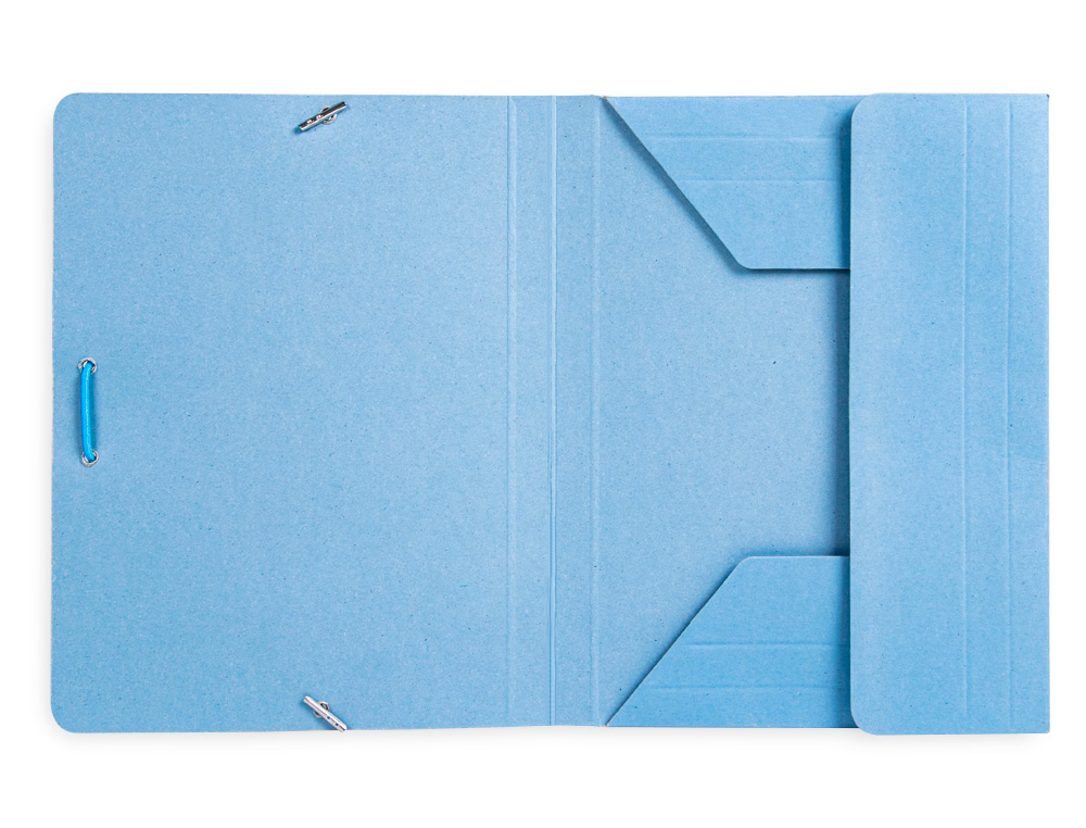PASTA DE ELASTICOS LIDERPAPEL QUARTO COM ABAS AZUL