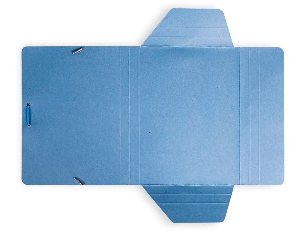 PASTA DE ELASTICOS LIDERPAPEL QUARTO COM ABAS AZUL