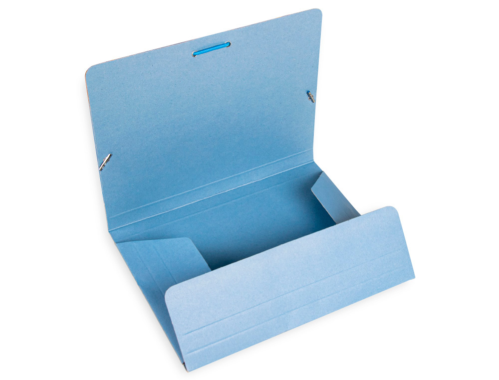 PASTA DE ELASTICOS LIDERPAPEL QUARTO COM ABAS AZUL
