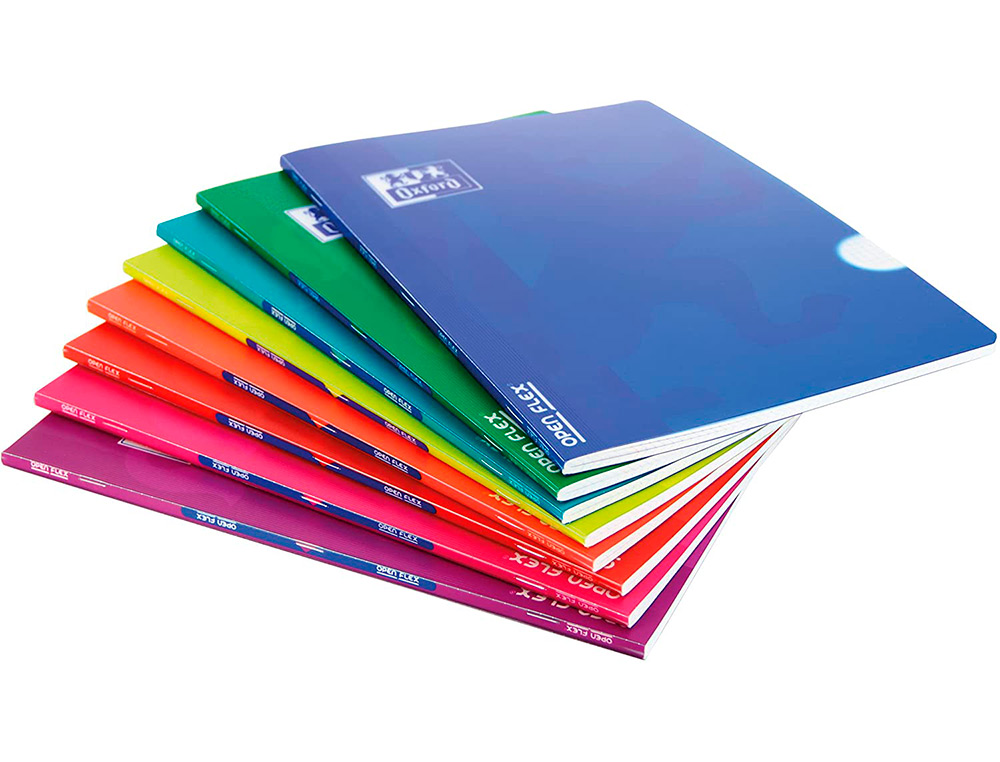 CADERNO AGRAFADO OXFORD OPENFLEX CAPA PLASTICO DIN A4 48 FOLHAS QUADRICULA 5 MM ASIGNATURA MATEMATICA CORES SORTIDAS