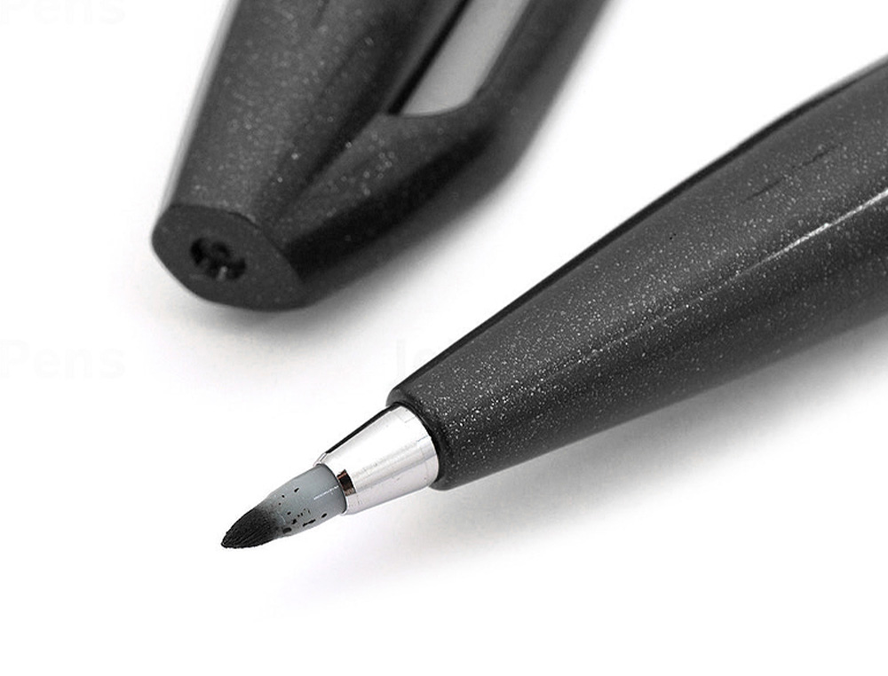 CANETA PINCEL PENTEL TOUCH PARA CALIGRAFIA COR CINZA CLARO