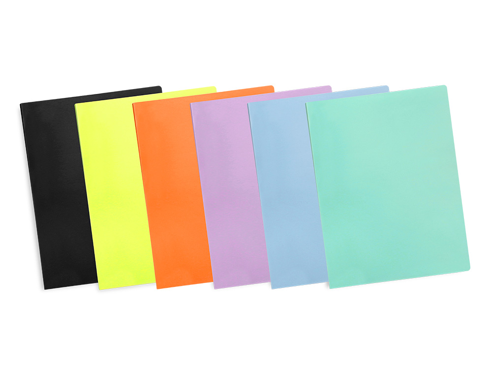 CAPA CATALOGO LIDERPAPEL 60 BOLSAS POLIPROPILENO DIN A4 CELESTE OPACO