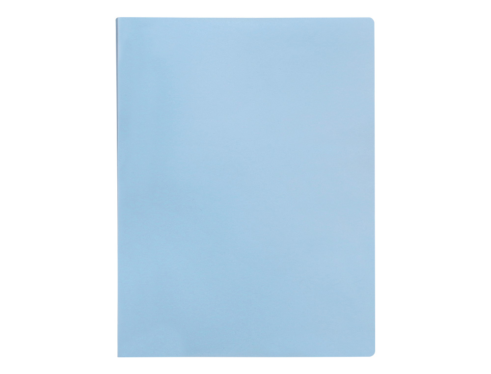 CAPA CATALOGO LIDERPAPEL 60 BOLSAS POLIPROPILENO DIN A4 CELESTE OPACO