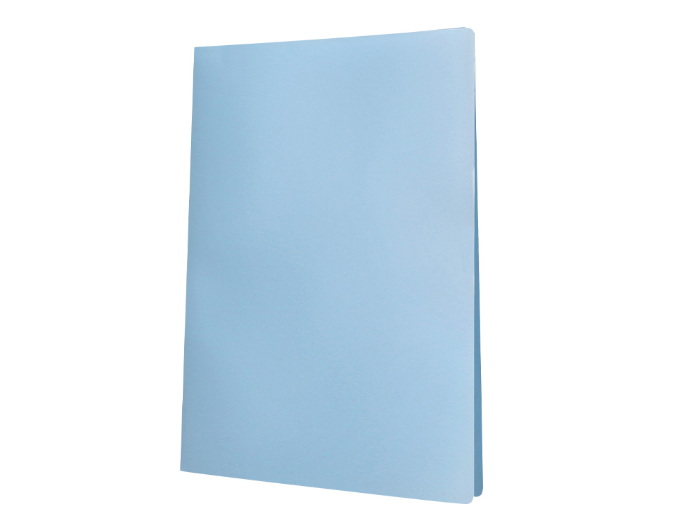 CAPA CATALOGO LIDERPAPEL 60 BOLSAS POLIPROPILENO DIN A4 CELESTE OPACO