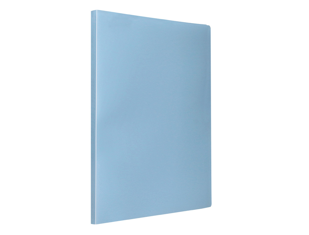 CAPA CATALOGO LIDERPAPEL 60 BOLSAS POLIPROPILENO DIN A4 CELESTE OPACO